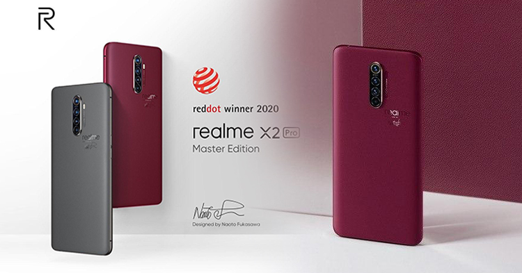  realme X2 Pro Master Edition បានឈ្នះពានរង្វាន់ Red Dot Design ការរចនាម៉ូដទាន់សម័យទទួលបានការទទួលស្គាល់ជាសកល