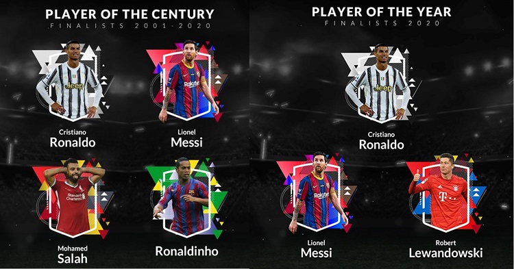  Messi និង Ronaldo ជាប់ជាបេក្ខភាពប្រជែងគ្នាដណ្តើមពានលំដាប់ពិភពលោក ២