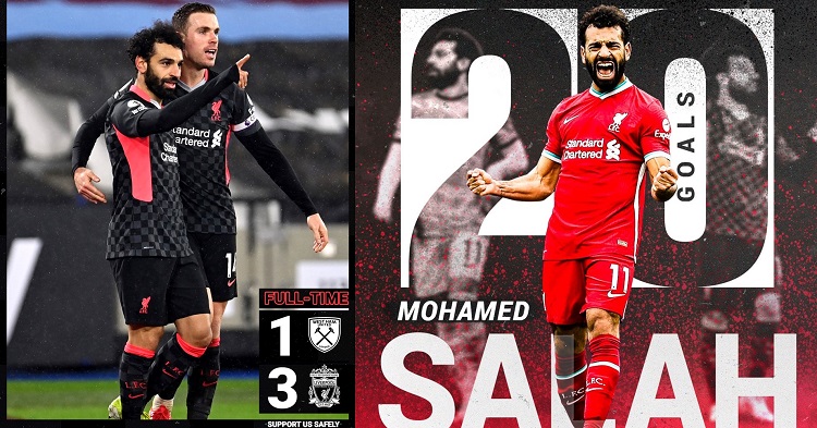  Salah ស៊ុតបានច្រើនជាងគេនៅ Premier League ស្របពេល Liverpool ឡើងមកកៀកកំពូលតារាងវិញ