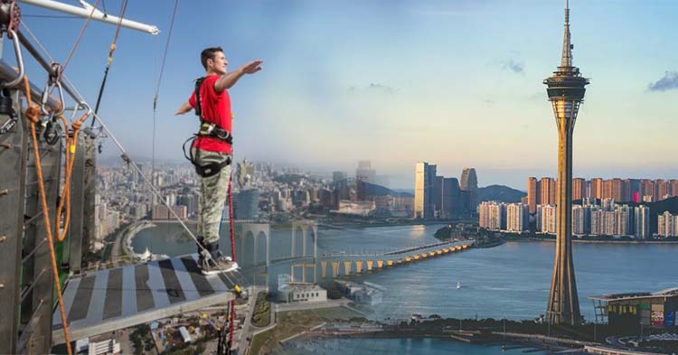  បុរសម្នាក់ គាំងបេះដូងស្លា-.ប់ ក្រោយលោត bungee jump ក្នុងកម្ពស់ ២៣៣ ម៉ែត្រពី Macau Tower